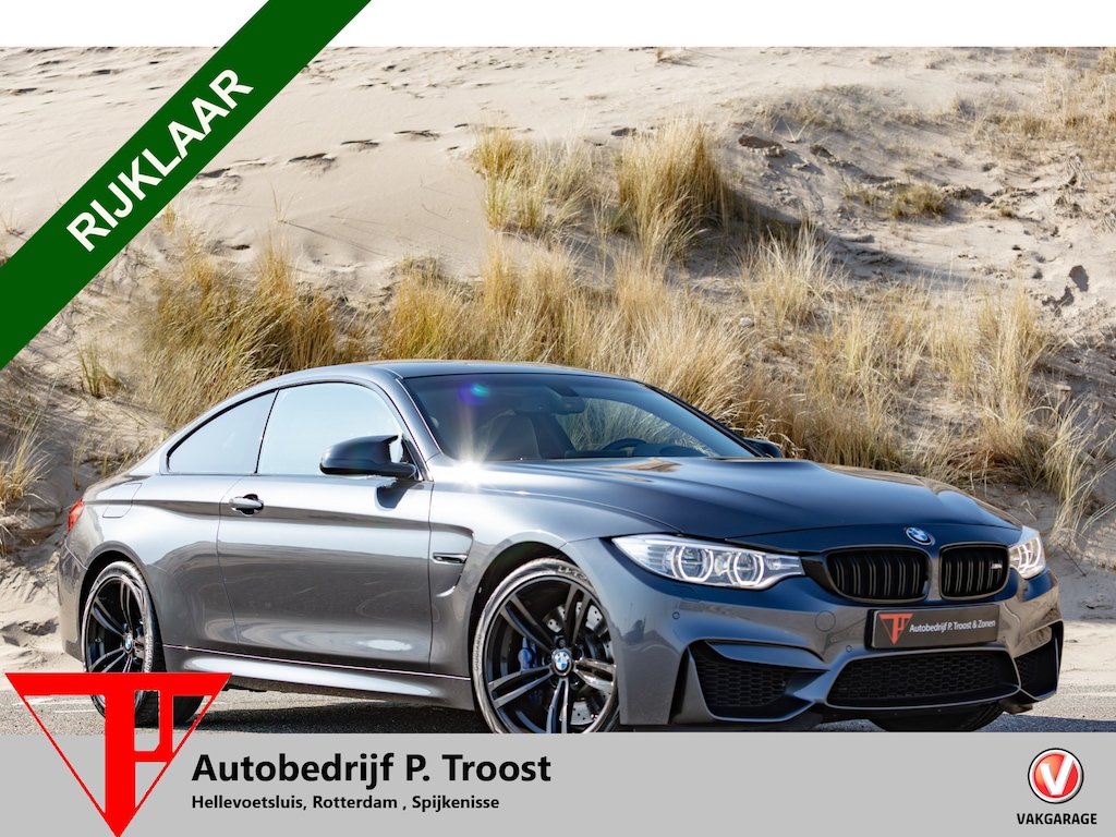 BMW M4 4-serie Coupé Nederlandse auto/Dealeronderhouden/M-Performance uitlaat/Carbon dak/Harman kardon/Lederen bekleding/Elektrisch verstelbare stoelen met geheugen/Navigatie/Keyless/Alarmsysteem/19 Inch