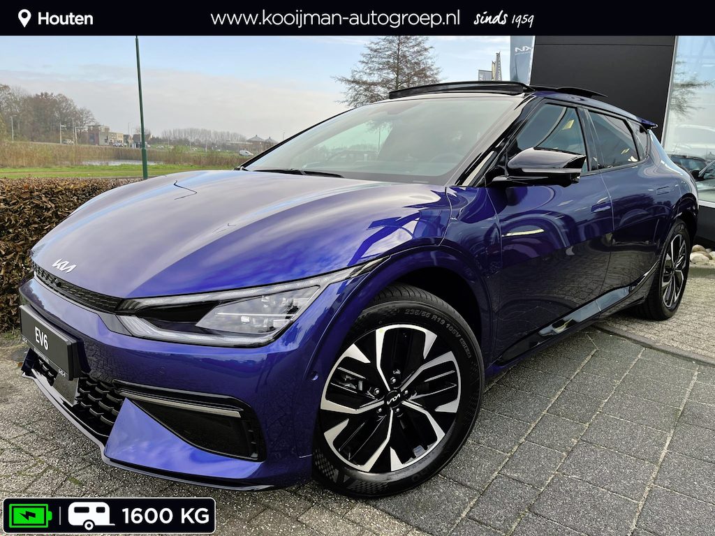Kia EV6 GT-Line 77.4 kWh Nieuw, direct leverbaar, super scherpe voorraadkorting, Meest Aangeklede Versie, Schuif-/kanteldak