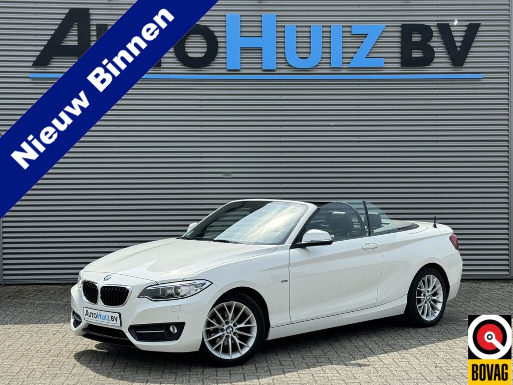 BMW 2-Serie Cabrio 218i Executive Sport Line Leer Navigatie PDC Xenon Climate Control Stuurverwarming Stoelverwarming