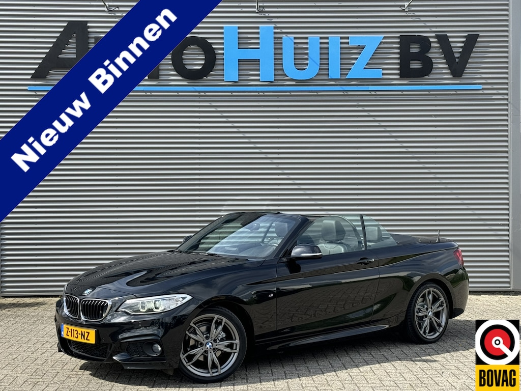 BMW 2-Serie Cabrio 218i High Executive M Sport 18 inch Xenon Lederen interieur PDC Navigatie Stuurverwarming Stoelverwarming 18 Inch