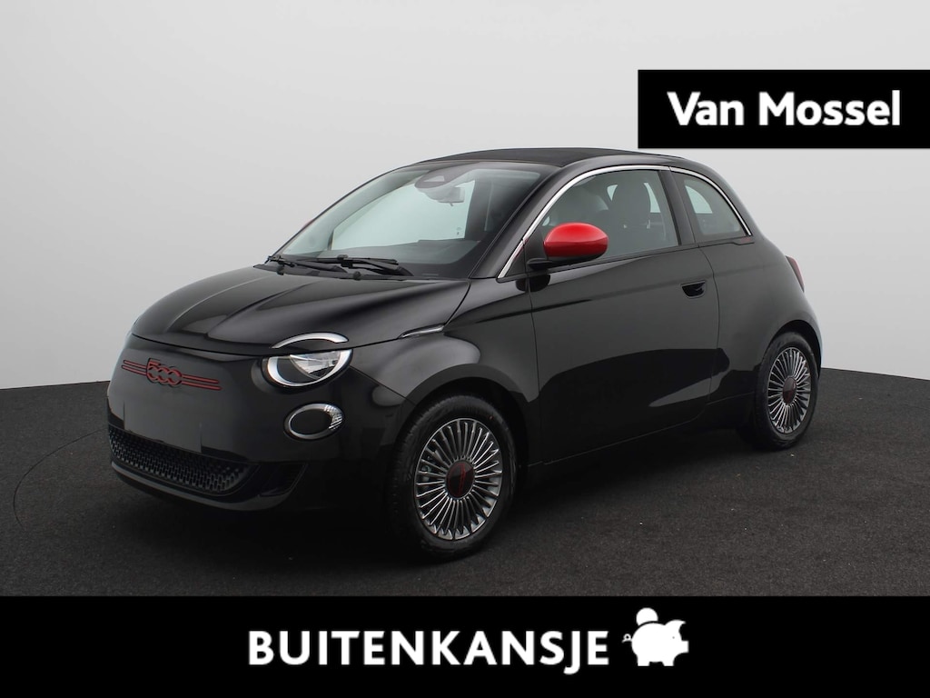 Fiat 500e Cabrio RED 24 kWh | Cabrio | 16" Lichtmetalen Velgen | Parkeersensoren |
