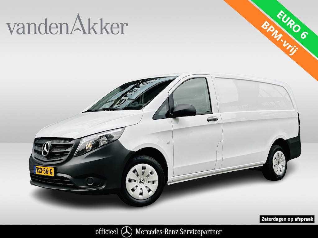 Mercedes-Benz Vito 110 CDI L2 Lang RWD // € 398,- p/mnd // Airco // Achterklep // 12 mnd Garantie // 2000kg // Bank // Radio // CV // Betimmering // Wieldoppen
