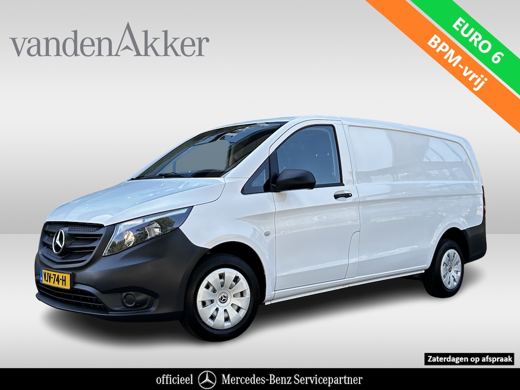 Mercedes-Benz Vito 110 CDI L2 Lang // Trekhaak // € 384,- p/mnd // Airco // 12 mnd Garantie // Bank // Radio // CV // Betimmering // Wieldoppen