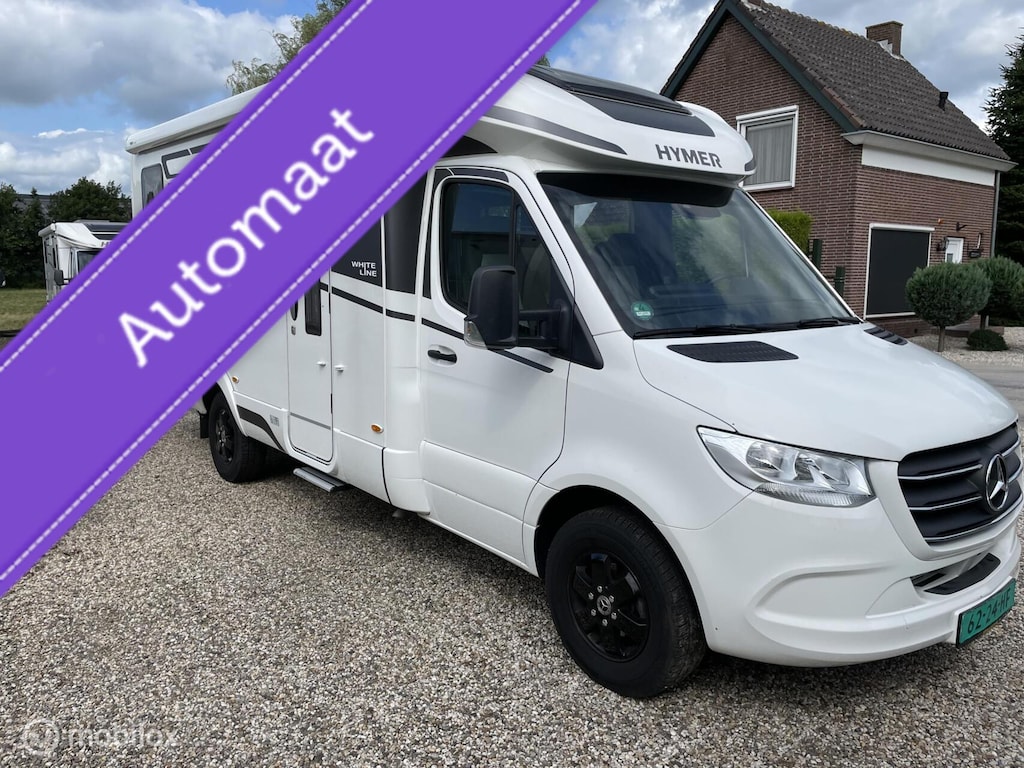 HYMER B 600 B-MCT White-Line Mercedes 170-PK Automaat Enkele bedden, Veel extra’s en weinig km’s, 1e Eig.