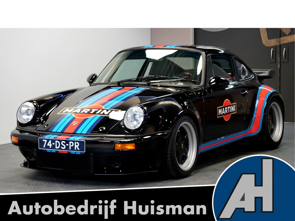 Porsche 911 3.5 Twin Turbo Outlaw Martini Racing – 560 pk – unieke restomod!" volledig xPell, UNIEK!! NIEUWE GARRET TURBO'S!