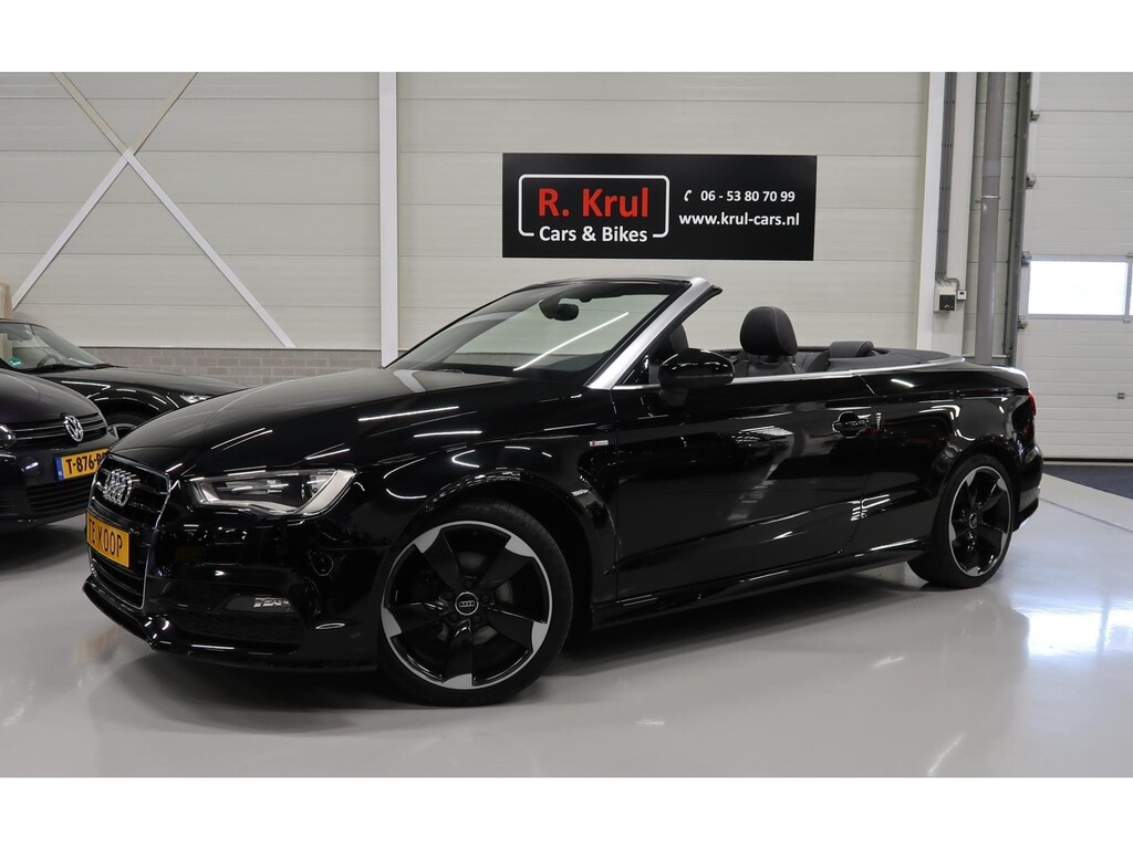 Audi A3 Cabriolet 1.4 TFSI 180pk 3x S-Line Navi Trekhaak Sportstoelen Airco-ecc 18 inch Half leer Stoelverwarming PDC Xenon Drive select Boekjes Cruise control Nette auto