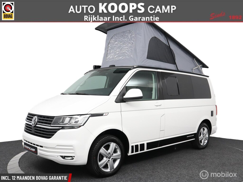 Volkswagen Transporter 6.1 Buscamper 2.0TDI 150Pk Aut/ DSG-7 Inbouw nieuw California-look | 4-Pers | Slaap-hefdak |NWST