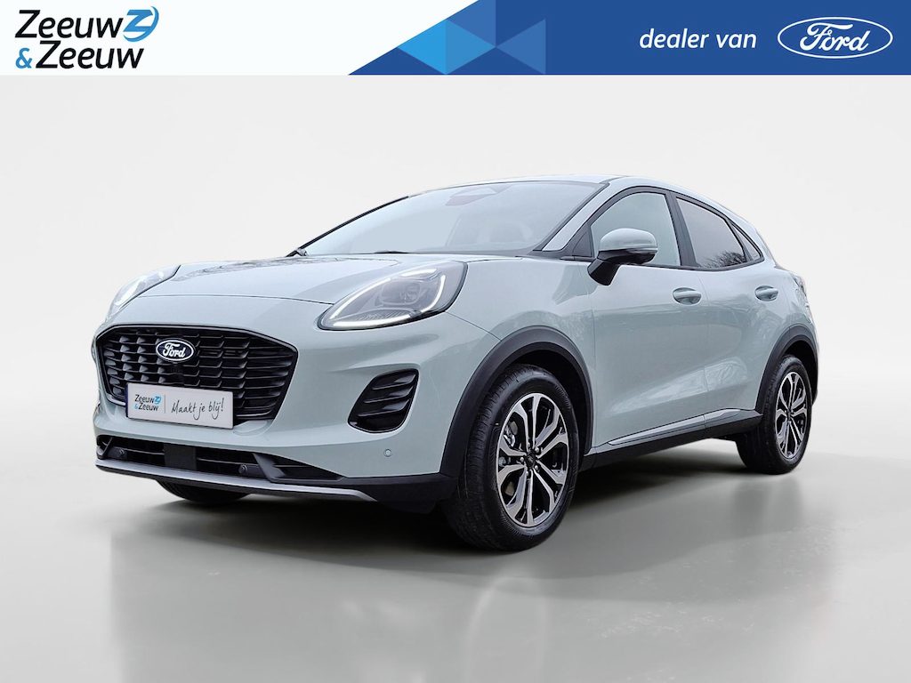 Ford Puma 1.0 EcoBoost Hybrid Titanium | 5.000,- Ready Set Ford Bonus | Gratis automaat t.w.v. 1.500,-! | Winterpack | Driver Assistancepack inc Blue Cruise Voorbereiding | Comfortpack | Adaptive Cruisecontrol | 360Camera | Dodehoekdetectie | El. Achterklep | Keyless Entry | Apple Carplay&Android Auto | Nieuw te bestellen! |