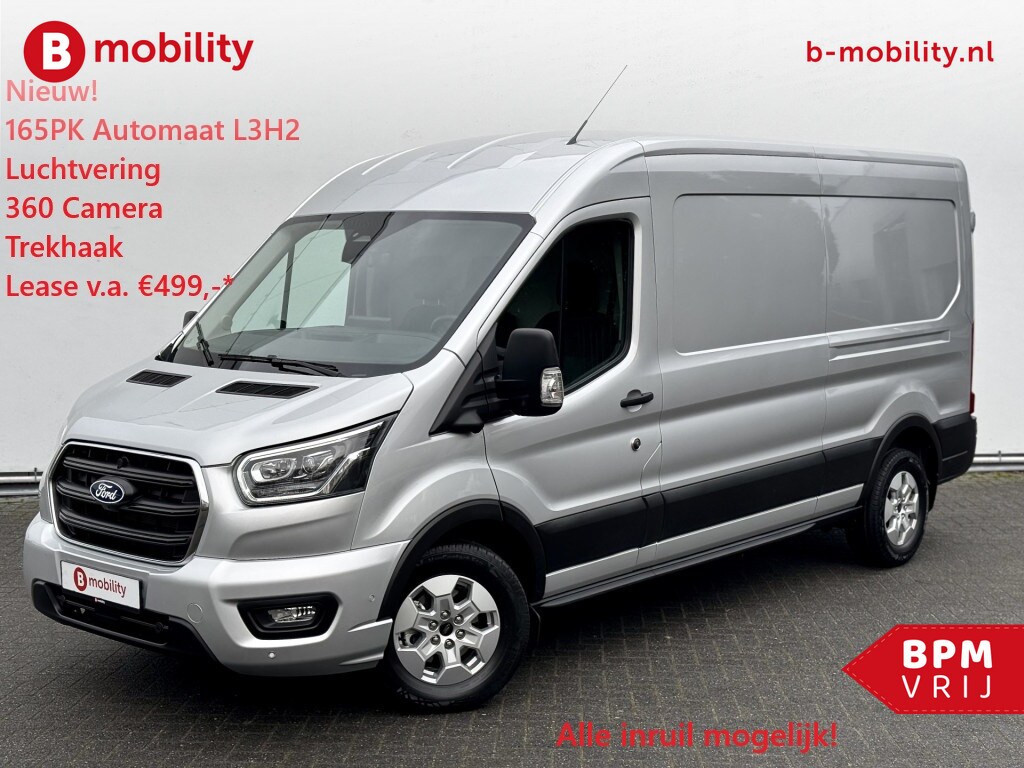 Ford Transit 350 2.0 TDCI 165PK L3H2 Limited Automaat Luchtvering Trekhaak 2800kg | UNIEK* | Rondomzicht Camera | Apple CarPlay