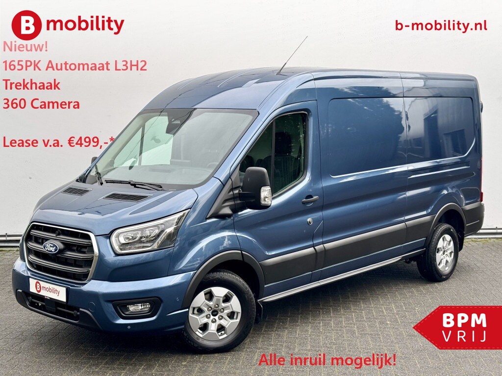 Ford Transit 350 2.0 TDCI 165PK L3H2 Limited Automaat Trekhaak 2.800kg | UNIEK* | Rondomzicht Camera | Apple CarPlay