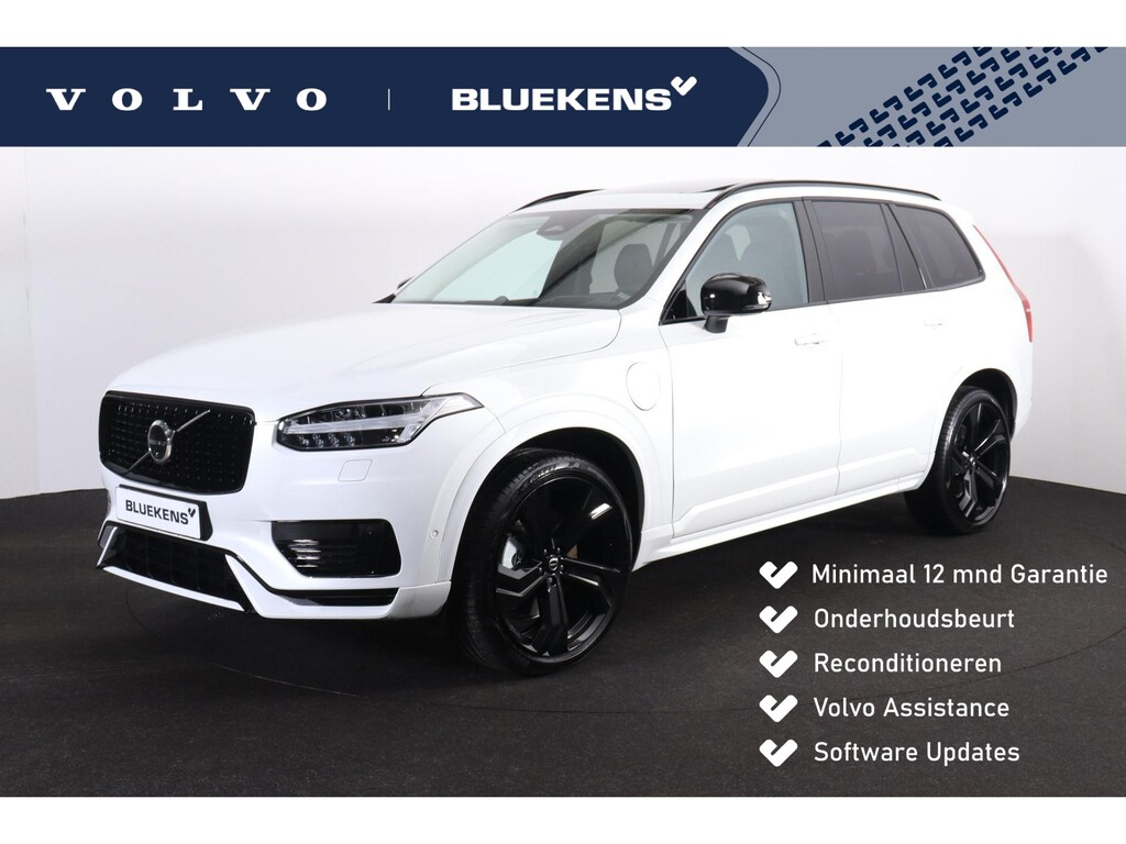 Volvo XC90 T8 Recharge AWD Ultra Dark - Luchtvering - Bowers & Wilkins audio - Panorama/schuifdak - IntelliSafe Assist & Surround - 360º Camera - Nappaleder met stoelventilatie - Gelaagde zijruiten - Verwarmde voorstoelen, stuur & achterbank - Parkeersensoren voor & achter - Elektr. bedienb. voorstoelen met geheugen - Draadloze tel. lader - Head up display - Extra getint glas - 22' LMV - Black Edition