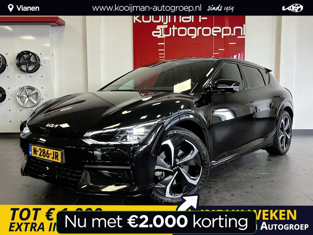 Kia EV6 GT-Line AWD 77.4 kWh + Trekhaak, BTW auto, 1e eigenaar, 1500KG trekgwicht!