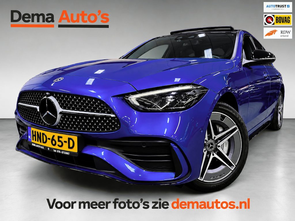 Mercedes-Benz C-klasse 300 e AMG BLACK-LINE 313PK SOH-TEST/LUCHTVERING/PANO/V-COCKPIT/NAVI/DAB/CARPLAY/CAM///