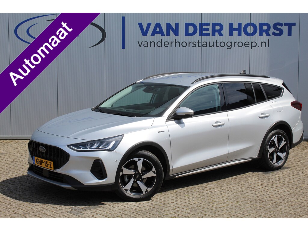Ford Focus Wagon 1.0-155pk EcoBoost 'Active' AUTOMAAT ! Trekgew. 1.500kg ! Ruim 13.000,- beneden nieuwprijs ! Autm. airco dual, navigatie, camera, telefoonvoorb., adapt. cruise cntrl, LED verl., lane- en side assist+stuurhulp, LM wln, B&O soundsyst. etc.
