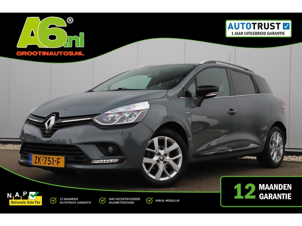 Renault Clio Estate 0.9 TCe Limited Nardo Grey 16 inch LMV Keyless Navigatie Carplay Airco Cruise Control