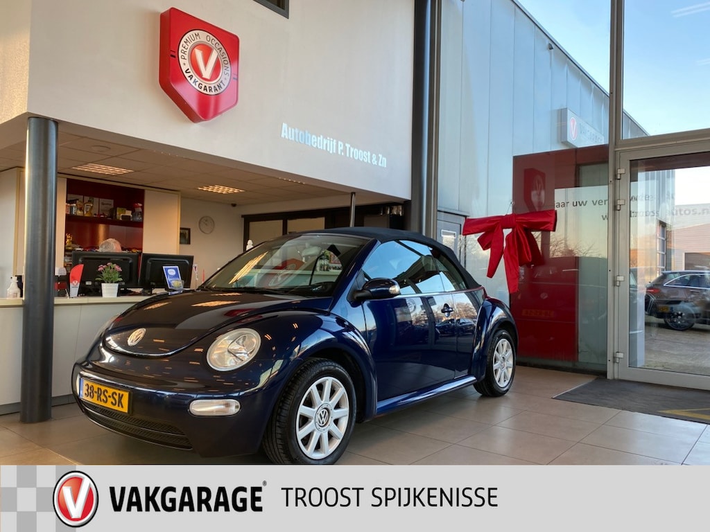 Volkswagen Beetle New Cabriolet 1.6 Turijn Comfort,NL Auto,1E Eigenaar,100%Onderhouden,Stuurbekrachting,Cruisecontrol,Trekhaak,Windscherm,Eelektrischpakket,16 Inch Lmv,Nette Auto