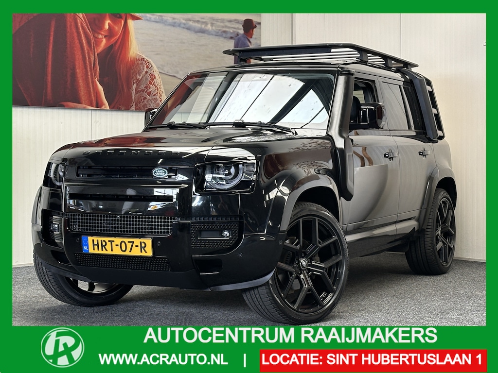 Land Rover Defender 110 2.0 P300 110 HSE 23 INCH NAVIGATIE PANORAMA SCHUIF/KANTELDAK CRUISE CONTROL CLIMATE CONTROL KEYLESS GO RIJSTROOKSENSOREN APPLE CARPLAY/ANDROID 360 CAMERA ZEER MOOI !!