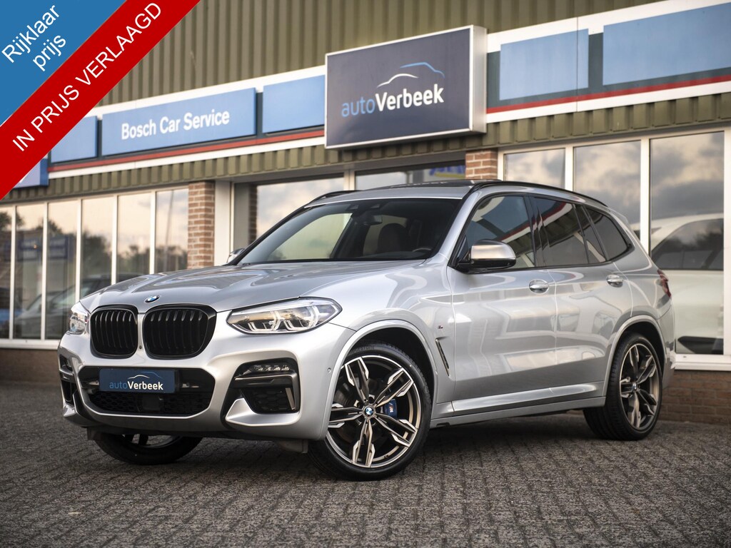 BMW X3 M40i xDrive High Executive | LED | Trekhaak | Pano | 21" LMV | Mem.stoel | H&K Audio | Comf.Access | Conn.Pack Prof. | Standkachel | 360 camera | Achterbank-/stuurverwarming | Full Options