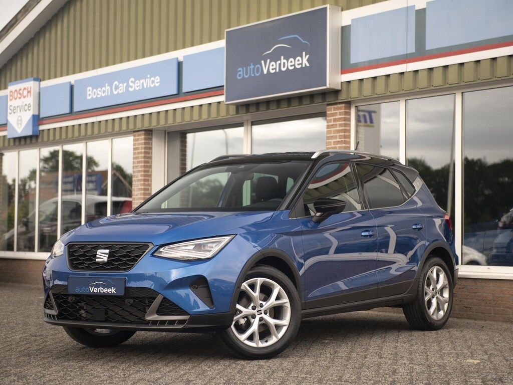 SEAT Arona 1.0 EcoTSI 116pk FR DSG | Full LED | Keyless | ParkAssist + Camera | App-Connect | Armsteun vóór | Black Pack | Wireless Charge