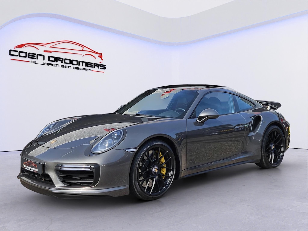 Porsche 911 3.8 Turbo S /Keramische remmen/Burmester/Schuif/kanteldak/Apple Carplay/Adapt. Cruise Contr./PASM/Stoelverkoeling/Parkeersens.V+A+Camera/Sport Chrono Plus/Carbon/Centerlock 20''/(MET GARANTIE*)