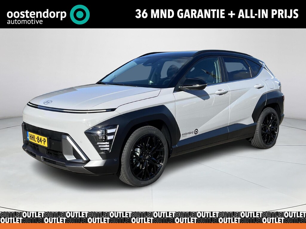 Hyundai Kona 1.6 GDI HEV Premium | 19" Glossy Black velgenset |  Stoelverwarming & ventilatie | 360° camera | Bose geluidsysteem | Rijklaarprijs!