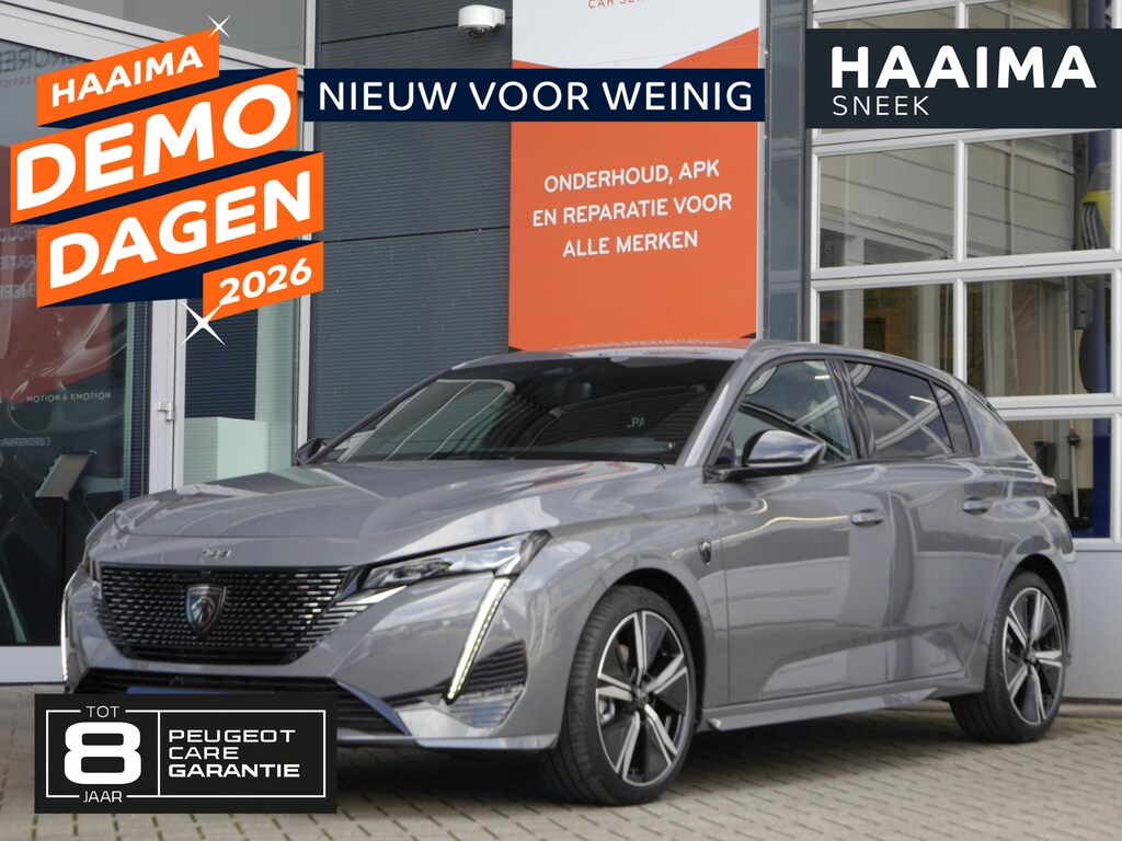 Peugeot 308 1.2 Hybrid 136 e-DCS6 GT | Demo | Automaat | Keyless entry & start | Led verlichting | 18 inch Lichtmetalen velgen | Navigatie | Adaptive cruise control | Rondom camera | Regensensor