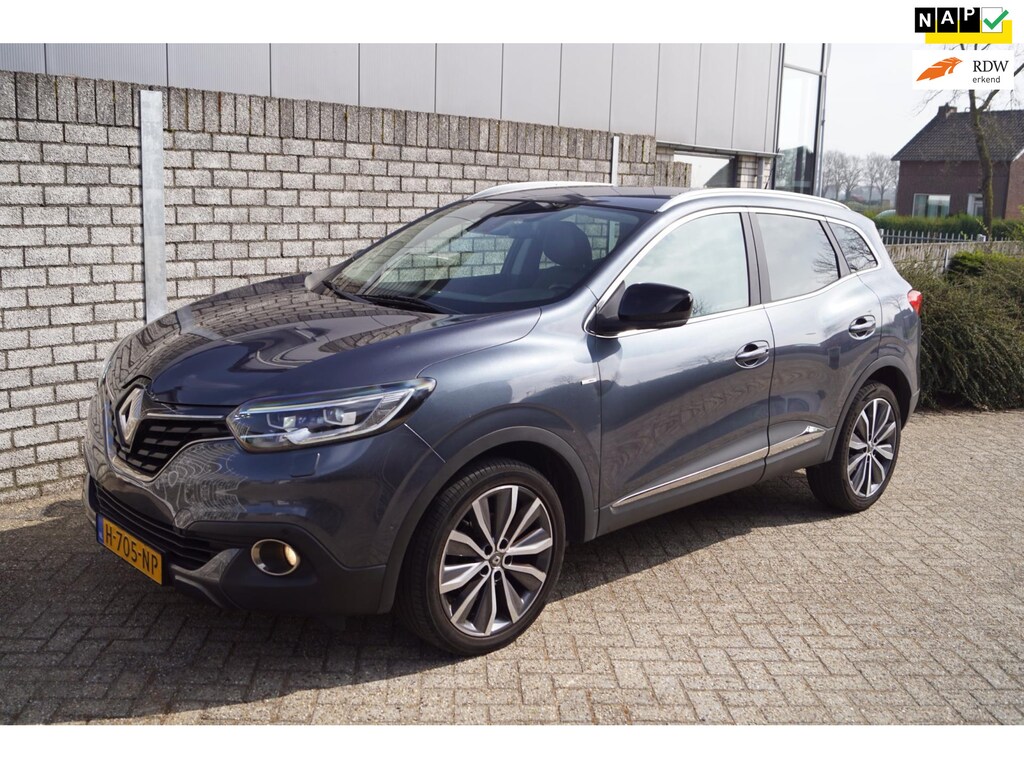 Renault Kadjar 1.2 TCe Extase Bose Leder Sportst Stoelverw Navi Camera Clima Cruise Botswaarschuwing 2x PDC LED Kopl LMV 19 ENZ.
