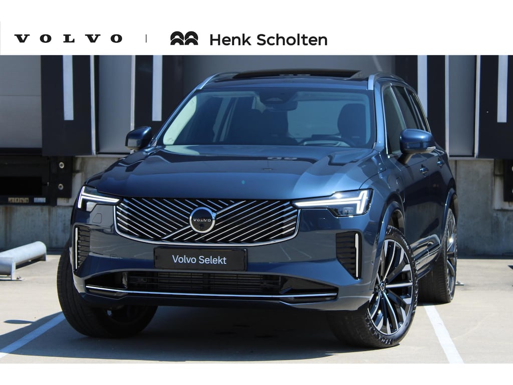 Volvo XC90 T8 Automaat Plug-in hybrid AWD Ultra Bright | Panoramadak | Luchtvering | Semi elektrische trekhaak | Verwarmbare voorstoelen | Verwarmbare voorstoelen met massage en ventilatie | Verwarmbare achterbank en stuurwiel | Premium audio by Harman Kardon | Rondom zichtcamera | 21 inch Lichtmetalen velgen