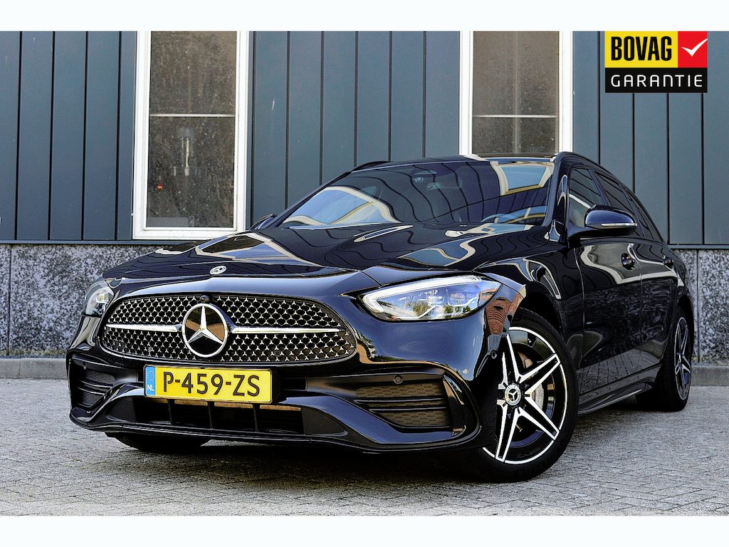 Mercedes-Benz C-klasse Estate 300 e AMG Line SOH 94.41 % Rijklaarprijs-Garantie Panorama dak Leder Led Sfeerverlichting Navigatie