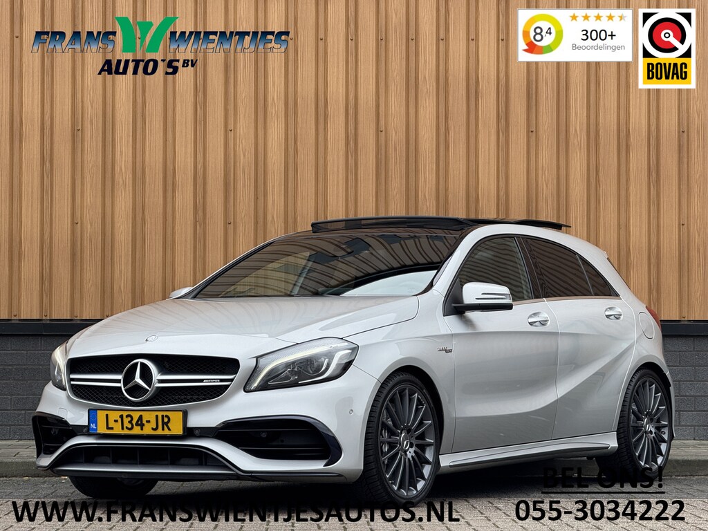 Mercedes-Benz A-klasse AMG 45 4MATIC | Cruise Control | Panoramadak | Achteruitrijcamera | Stoelverwarming | Parkeersensoren | Navigatie | Stop&Go |