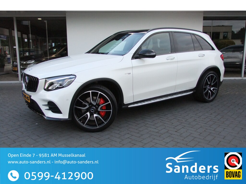 Mercedes-Benz GLC AMG 43 4MATIC / Diamantweis (parelmoer) Trekhaak af-fabriek/ Panorama/ 21 inch/ Nightpakket/ Carbon/ Memory/ Burmester