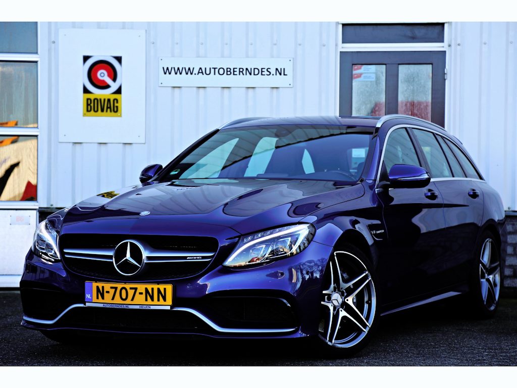 Mercedes-Benz C-klasse Estate 63 AMG 4.0 V8 476PK Aut.*Perfect Mercedes Onderh.*BTW Auto*Performance Seats/Carbon/Navi/Multibeam LED/Bi-Xenon/Stoelverw./Elek. Stoelen/Parkeersens.V+A/19 inch AMG*