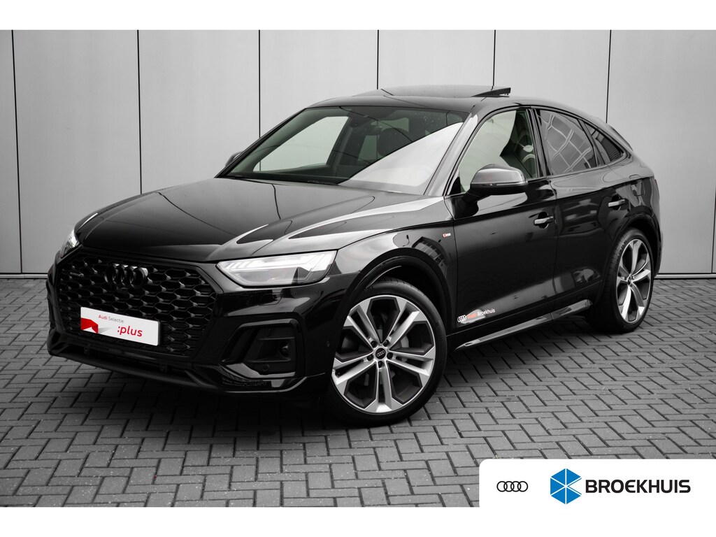 Audi Q5 Sportback 50TFSI e S edition competition Luchtvering | Panoramadak | Stylingpakket Carbon | 360 graden camera | Matrix LED koplampen | Optiek Pakket Zwart Plus | Privacy Glas