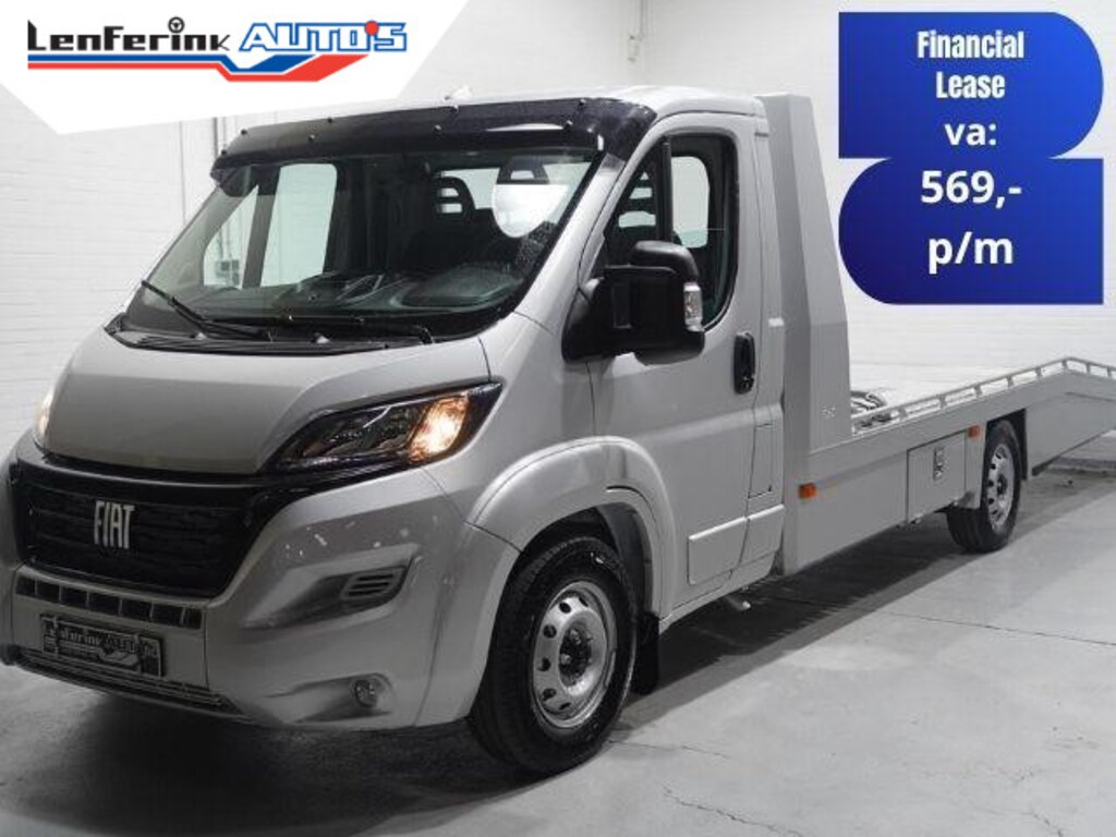 Fiat Ducato 2.2 Mjet 140 pk Autotransporter Tijhof BPM vrij Airco, Trekhaak 3.000 kg, Cruise control, 3-Zits