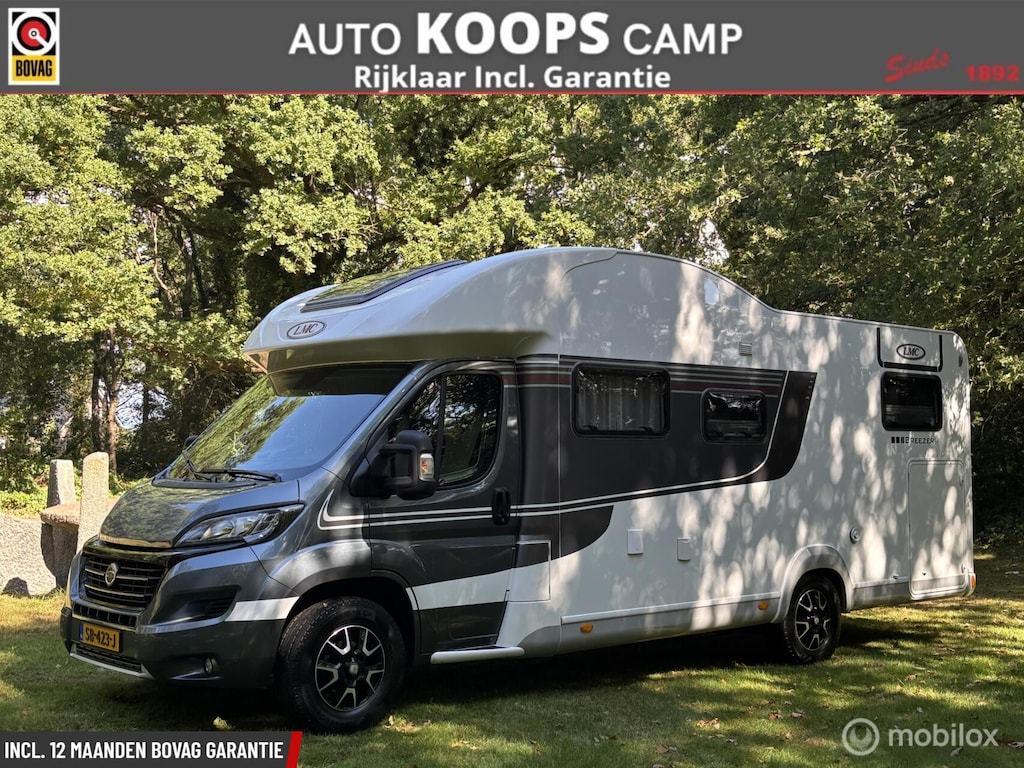 LMC Breezer H737 G Fiat 2.3 150pk Euro 6 | Enkele-bedden | Hefbed | Aparte douche/ wc | XXL Garage | Camera | Fietsendrager | 63dkm | TOPSTAAT