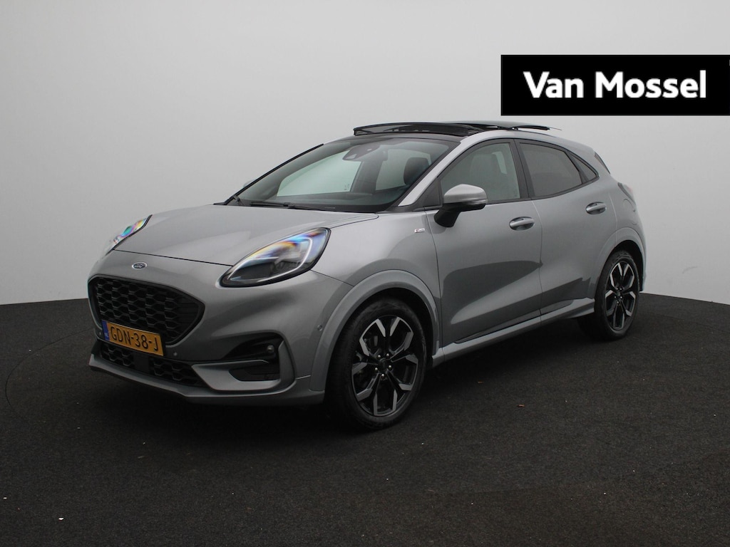 Ford Puma 1.0 EcoBoost Hybrid ST-Line X Panoramadak | Schuifdak | Adaptive cruise | Stoel/stuurverwarming | Apple carplay | Navigatie | Climate control | Voorruitverwarming | DAB | Led
