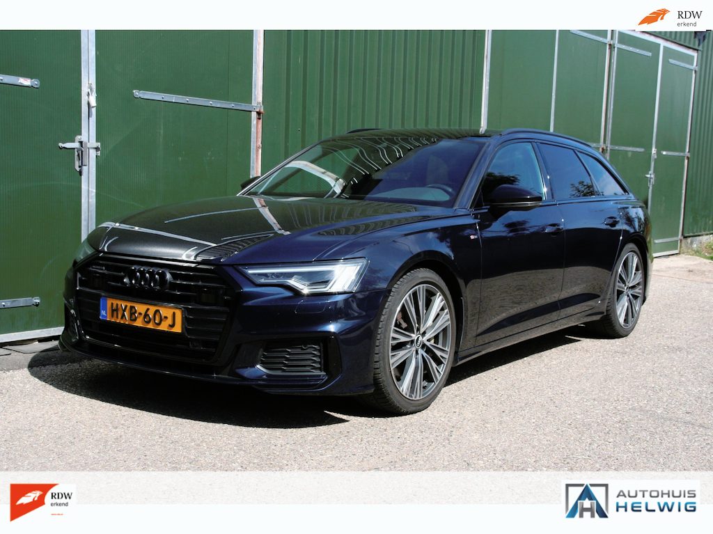 Audi A6 Avant 50 TFSI e quattro S edition 3 x S-LINE, SOH 100% ZWART LEER SPORT, PANORAMADAK, CAMERA, NAVIGATIE, TREKHAAK