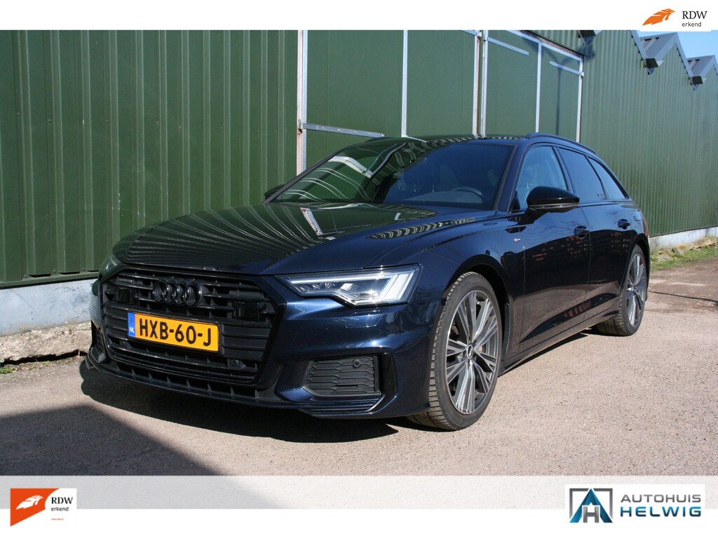 Audi A6 Avant 50 TFSI e quattro S edition 3 x S-LINE, SOH 100% ZWART LEER SPORT, PANORAMADAK, CAMERA, NAVIGATIE, TREKHAAK