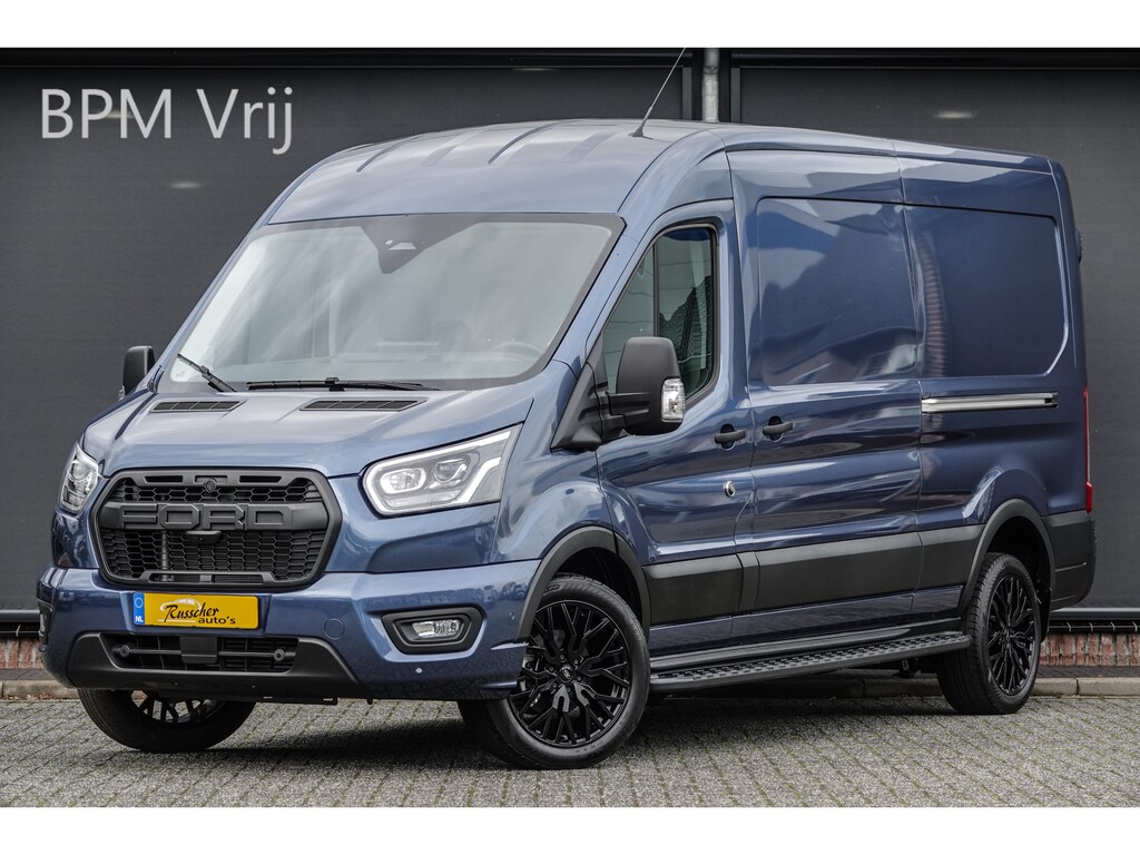 Ford Transit L3H2 | 2.0Tdci 165Pk | 3.500Kg trekgewicht | 350 | Raptor Edition | 2x Schuifdeur | Nieuw Model | Chrome Blue