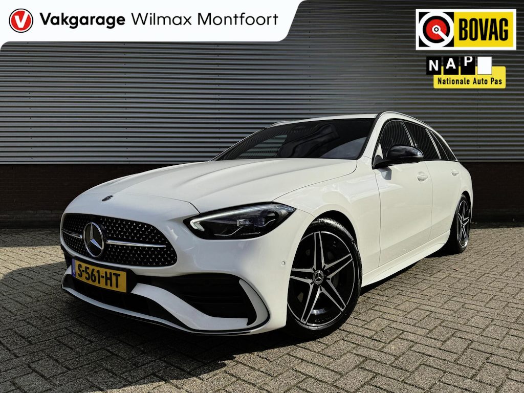 Mercedes-Benz C-klasse Estate 200 AMG Line|Adap.Cruise|Stoelverwarming|Camera|Nightpakket|Sfeerverlichting|NAVI|AMG-line|LED|Dodehoekdetectie|