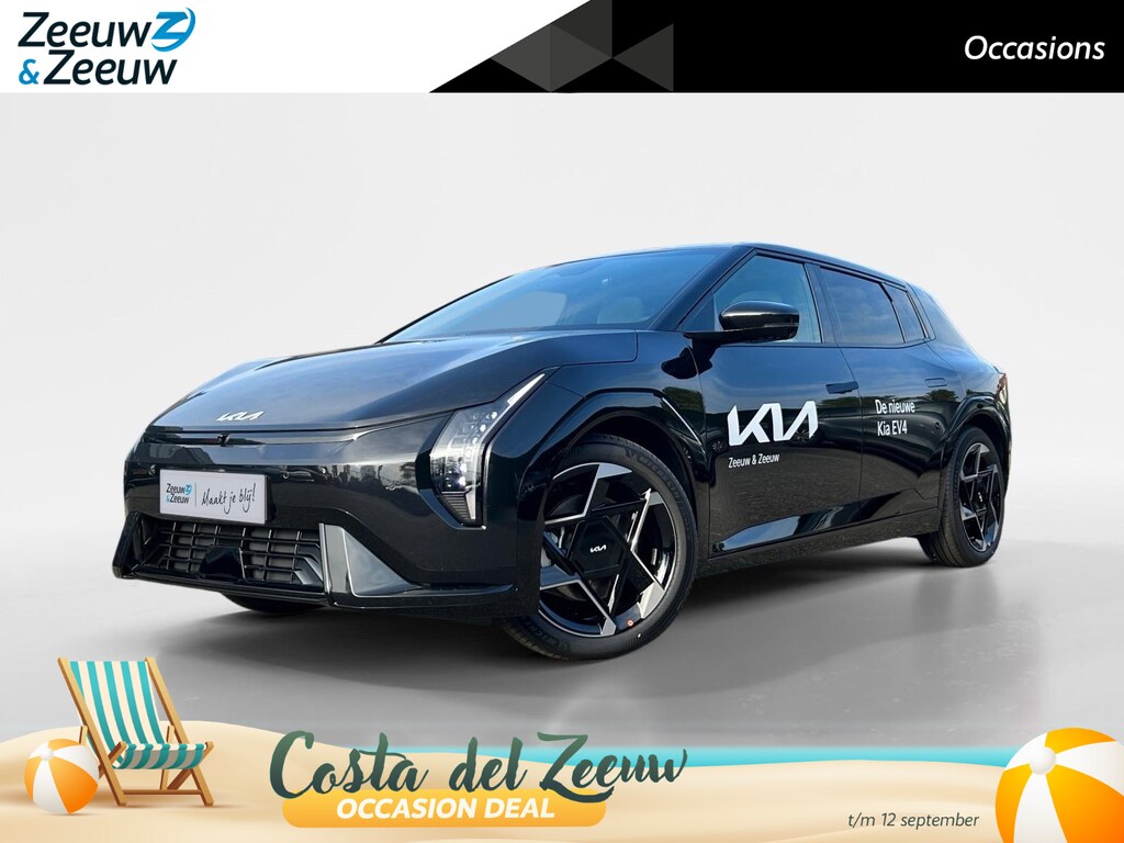 Kia EV4 Hatchback GT-PlusLine 81.4 kWh | Schuif/kanteldak | Lederen bekleding | 360 Graden camera | Head up display | Elektrische achterklep | Elektrische stoel verstelling met geheugen | Stoel verwarming + ventilatie voor | Dodehoek camera | Draadloze oplader | DEMO