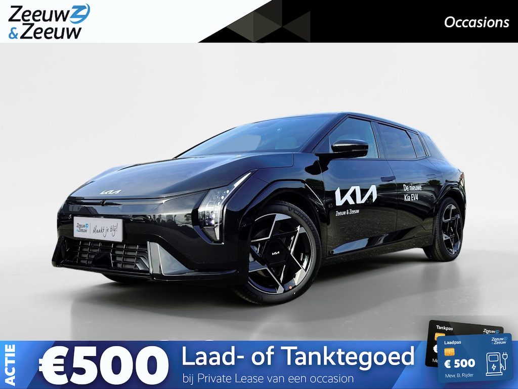 Kia EV4 Hatchback GT-PlusLine 81.4 kWh | Schuif/kanteldak | Lederen bekleding | 360 Graden camera | Head up display | Elektrische achterklep | Elektrische stoel verstelling met geheugen | Stoel verwarming + ventilatie voor | Dodehoek camera | Draadloze oplader