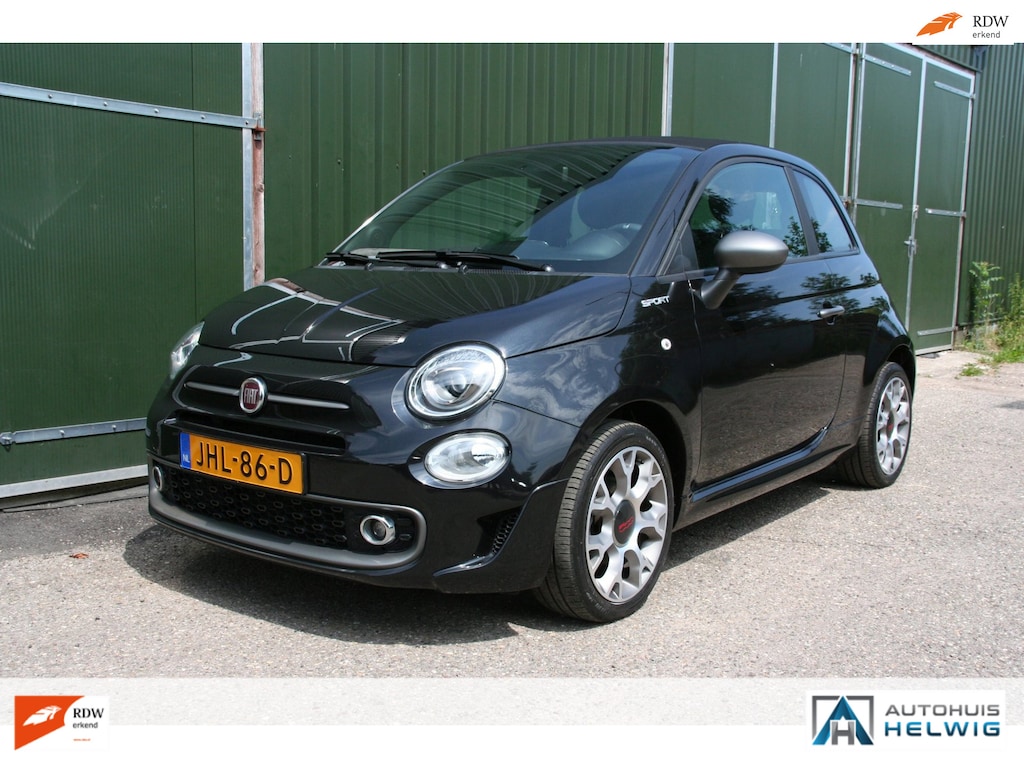 Fiat 500C 1.0 Hybrid Sport, AIRCO, NAVIGATIE, HALF LEER.