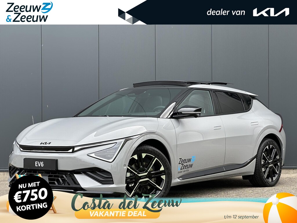 Kia EV6 GT-Line 84 kWh | Demo | Direct leverbaar | Garantie t/m 06-2032 | Navi | Clima | 360 Camera | Schuif-/kanteldak | Stoel-/stuurverwarming | Matrix LED