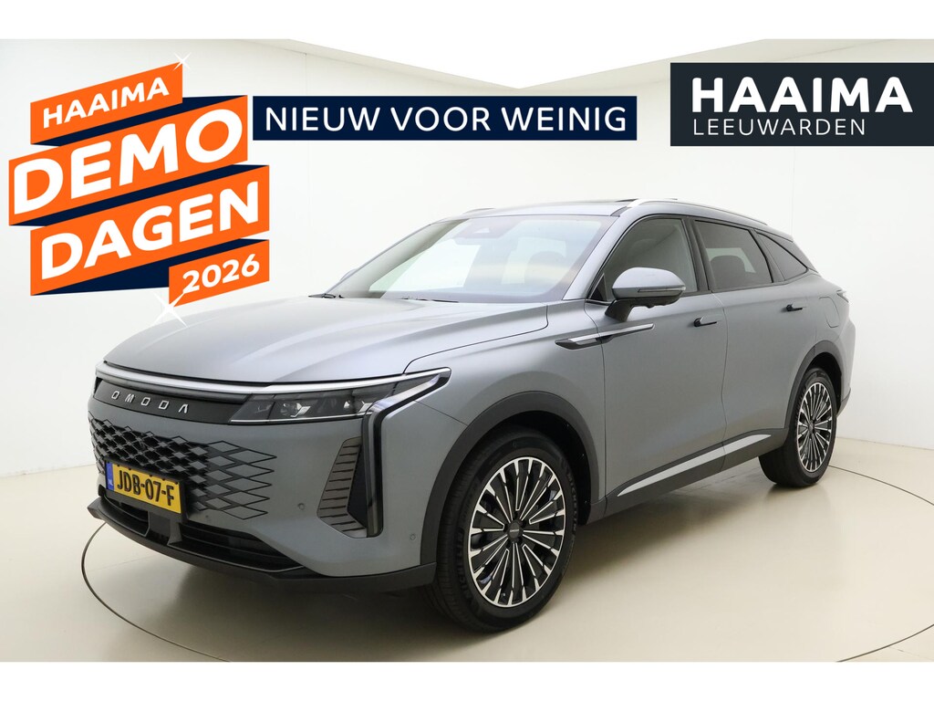 Omoda 9 Premium Hybride 537 PK Automaat | NIEUW MODEL | DEMO | Mat lak | Schuif/kanteldak | Lederen bekleding | Massagestoelen | Keyless | Stoel & Stuurverwarming | 7 jaar garantie