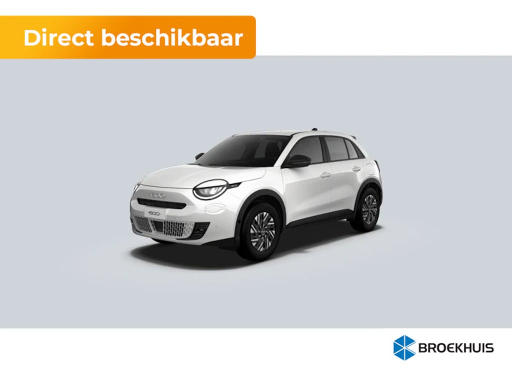 Fiat 600 1.2 Hybrid La Prima / Navigatie / Camera / PDC V+A / Elektr. Achterklep / Keyless / Dodehoek / LED / 18'' LMV