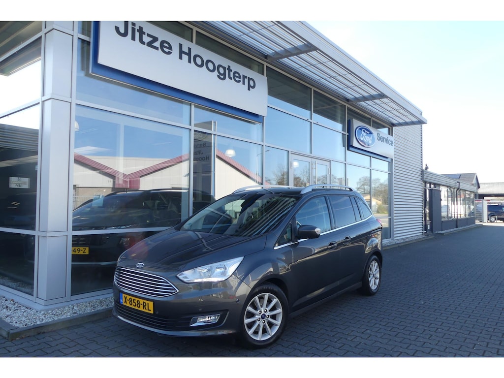 Ford Grand C-Max 1.5 Titanium 7p. TREKHAAK (1.300KG), WINTER PACK, CRUISE, CLIMA, NAVI, CAMERA, PDC V&A, APPLE CARPLAY/ANDROID AUTO, KEYLESS, ELEKT. ACHTERKLEP, 121728KM