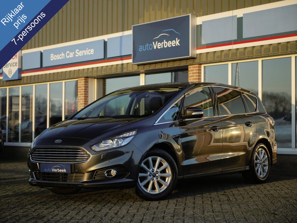 Ford S-Max 1.5 160pk Titanium 7p. | Gereviseerde motor | Pano | Navi & Apple Carplay/Android Auto | Elektr. achterklep | Keyless | Voorruitverwarming | Parkeer pakket | Lane Assist | Verkeersbord Assist i.c.m. Speed Limiter