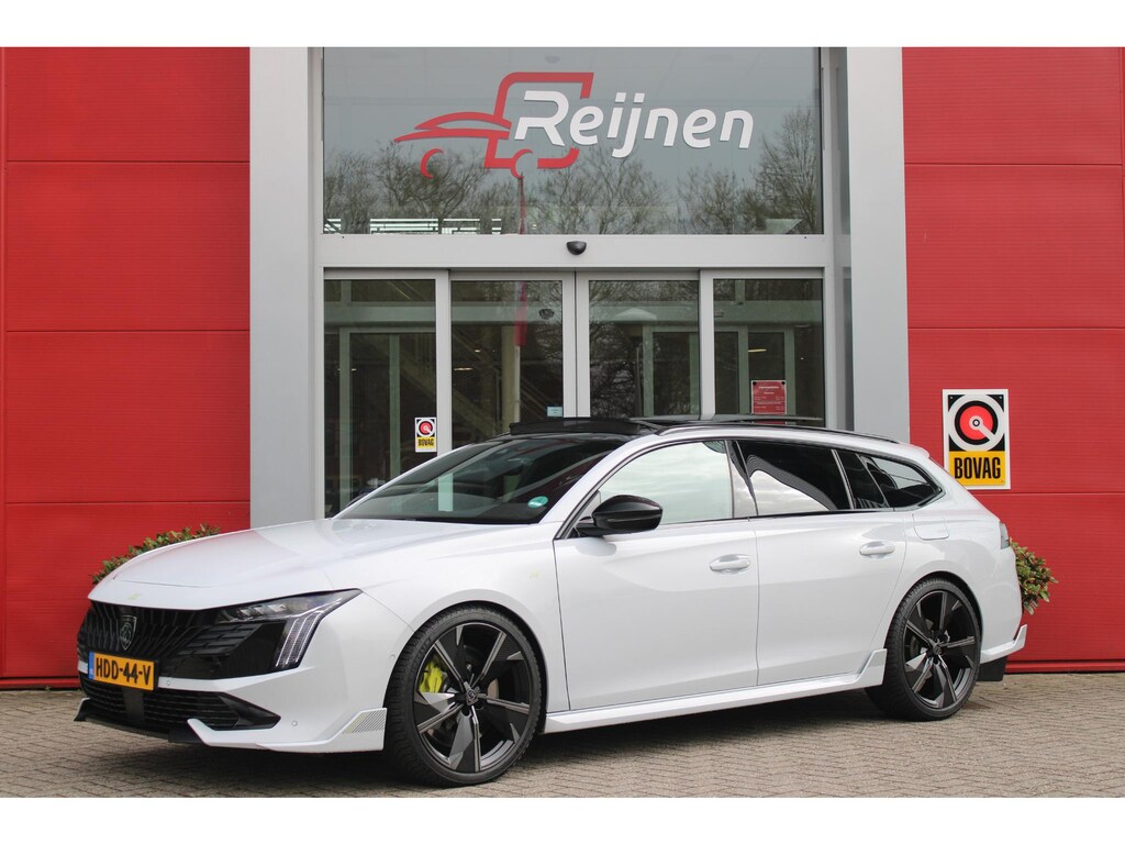 Peugeot 508 SW PSE 1.6 HYbrid 360PK AWD | PANORAMISCH SCHUIF/KANTELDAK | FOCAL® PREMIUM AUDIOSYSTEEM MET 10 SPEAKERS | MATRIX KOPLAMPEN | SFEERVERLICHTING | 360 HD PARKEERCAMERA'S | VERWARMDE VOORRUITRAND | DRAADLOOS APPLECARPLAY/ANDROID AUTO | NAVIGATIE | ADAPTIEVE CRUISE CONTROL | SPORT HIGH PERFORMANCE ONDERSTEL | ACTIVE SUSPENSION CONTROL | ANTIDIEFSTAL PACK (ALARM) | NIGHT VISION | 20" LICHTMETALEN ''EXXAR'' VELGEN | VERWARMBARE AGR SPORTSTOELEN MET MASSAGEFUNCTIE | BEKLEDING ''NAPPA LEDER''/ALCANTARA/3D STOF PSE | ELEKTRISCH BEDIENBARE ACHTERKLEP | PEUGEOT SPORT REMKLAUWEN IN DE KLEUR ''KRYPYONITE'' |