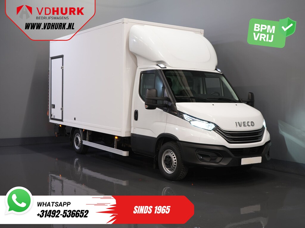 IVECO Daily 35S18HV 3.0 Aut. ZF BPM VRIJ! Bakwagen Laadklep/ Zijdeur/ LED/ Spoiler/ Gev.Stoel/ Adapt.Cruise/ Navi/ Carplay/ Climate/ 440x210x230